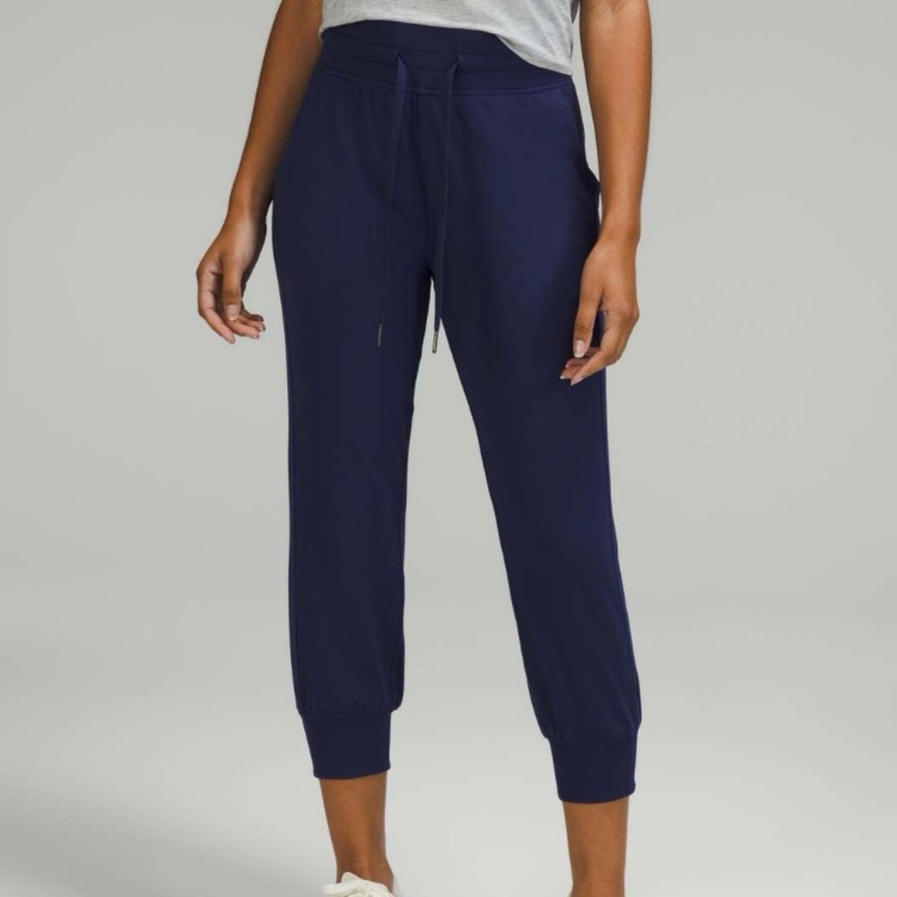 LULULEMON Night‎ Sea Blue Ready To Rulu High-Rise Cropped Jogger Pants Size 10